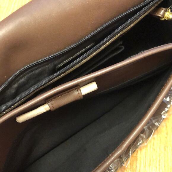 Large Dark Brown Crossbody Bag in Dark Brown Mocca Sense of Function by America - Picture 11 of 14